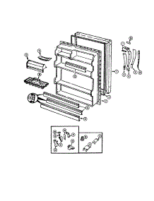 Fresh Food Door parts for Admiral Top-Mount Refrigerator AT19M6A/DE52A from AppliancePartsPros.com