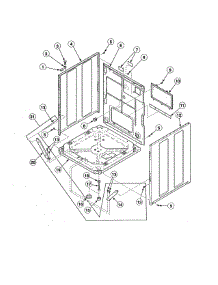 Washer Base / Panels / Rear Panel parts for Alliance Laundry Center ATE50FGP171TW01 from AppliancePartsPros.com