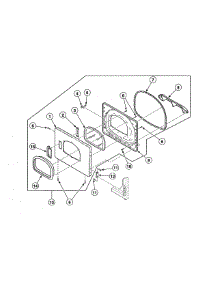 Dryer Loading Door parts for Alliance Laundry Center ATE50FGP171TW01 from AppliancePartsPros.com