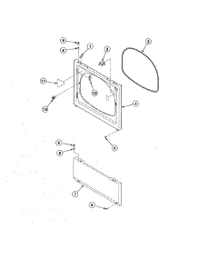 Dryer Access Panel / Front Panel / Seal parts for Alliance Laundry Center ATE50FGP171TW01 from AppliancePartsPros.com