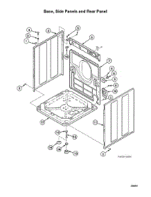 Base / Side Panels / Rear Panel parts for Speed Queen Laundry Center ATEE9AGP173TW01 from AppliancePartsPros.com