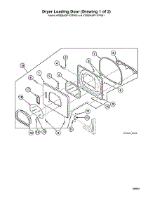 Dryer Loading Door-Model Atee9agp173tw01 parts for Speed Queen Laundry Center ATEE9ASP176TW01 from AppliancePartsPros.com