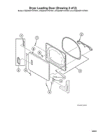 Dryer Loading Door-Models Atee9asp175tw01, Atee9asp176tw01 parts for Speed Queen Laundry Center ATEE9ASP176TW01 from AppliancePartsPros.com