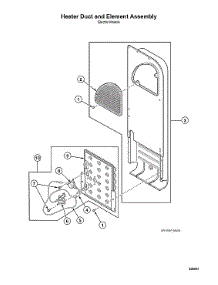 Heater Duct / Element Assy parts for Speed Queen Laundry Center ATEE9ASP176TW01 from AppliancePartsPros.com