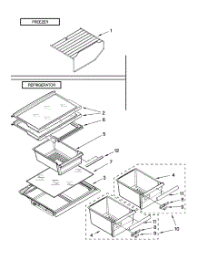 Shelf Parts, Optional Parts (Not Included) parts for Amana Top-Mount Refrigerator ATF1833MRB00 from AppliancePartsPros.com