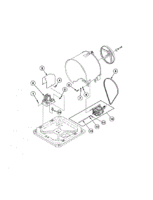 Washer Motor / Belt parts for Alliance Laundry Center ATG50FGP111TW01 from AppliancePartsPros.com