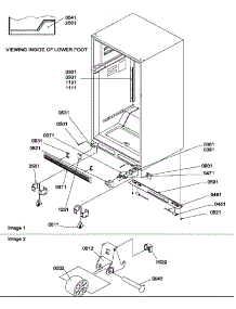 Ladders, Lower Cabinet And Rollers parts for Amana Top-Mount Refrigerator ATS518SW-P1183714WW from AppliancePartsPros.com