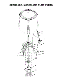 Gearcase, Motor And Pump Parts parts for Admiral Washer ATW4516HW0 from AppliancePartsPros.com