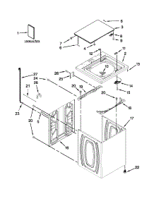 Top And Cabinet Parts parts for Admiral Washer ATW4676BQ0 from AppliancePartsPros.com