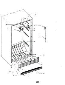 Freezer Compartment parts for Amana Upright Freezer AU120KW-P1317714WW from AppliancePartsPros.com