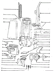 Handle And Bag Housing parts for Eureka Upright Vacuum AU4340AT from AppliancePartsPros.com