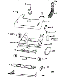 Nozzle And Motor Assembly parts for Eureka Upright Vacuum AU4464AT from AppliancePartsPros.com