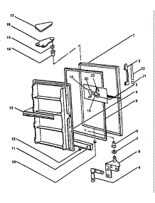 Door Assembly parts for Amana Upright Freezer AUF150KW-P1317705W from AppliancePartsPros.com