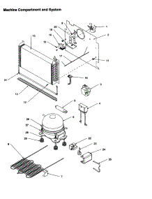 Machine Compartment And System parts for Amana Upright Freezer AUF170KW-P1317719WW from AppliancePartsPros.com