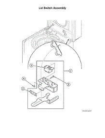 Lid Switch Assembly parts for Alliance Washer AWN432SP113TW01 from AppliancePartsPros.com