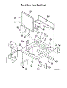 Top / Lid / Hood Back Panel parts for Alliance Washer AWN432SP113TW01 from AppliancePartsPros.com