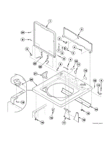 Top / Lid / Hood Back Panel parts for Alliance Washer AWN432SP113TW04 from AppliancePartsPros.com