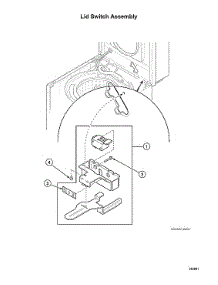 Lid Switch Assy parts for Speed Queen Washer AWN632SP116TW01 from AppliancePartsPros.com