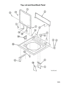 Top / Lid / Hood Back Panel parts for Speed Queen Washer AWN632SP116TW02 from AppliancePartsPros.com
