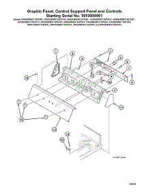 Graphic Panel / Control Support Panel / Controls-Model Awn63rsn116tw01 Start S#1810000001 parts for Speed Queen Washer AWN63RSN116TW01 from AppliancePartsPros.com