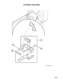 Lid Switch Assy parts for Speed Queen Washer AWNE9RSN116TW01 from AppliancePartsPros.com