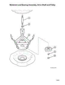 Weldment / Bearing Assy / Drive Shaft / Pulley parts for Speed Queen Washer AWNE9RSN116TW01 from AppliancePartsPros.com