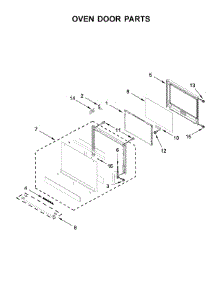 Oven Door Parts parts for Amana Electric Wall Oven AWO6313SFB02 from AppliancePartsPros.com