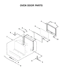 Oven Door Parts parts for Amana Electric Wall Oven AWO6317SFS02 from AppliancePartsPros.com