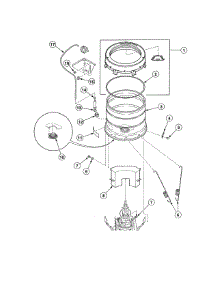 Outer Tub / Cover / Counterweight parts for Alliance Washer AWS45NW from AppliancePartsPros.com