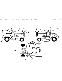 Decals parts for Western Auto Front-Engine Lawn Tractor AYP9159B69 from AppliancePartsPros.com