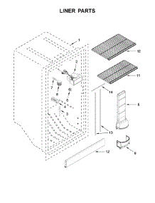 Liner Parts parts for Amana Upright Freezer AZF33X16DW02 from AppliancePartsPros.com