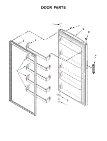 Door Parts parts for Amana Upright Freezer AZF33X16DW02 from AppliancePartsPros.com
