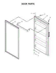Door Parts parts for Amana Upright Freezer AZF33X16DW04 from AppliancePartsPros.com