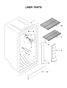 Liner Parts parts for Amana Upright Freezer AZF33X16DW06 from AppliancePartsPros.com