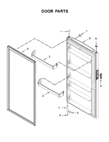 Door Parts parts for Amana Upright Freezer AZF33X16DW06 from AppliancePartsPros.com