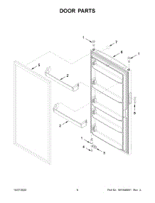 Door Parts parts for Amana Upright Freezer AZF33X16DW09 from AppliancePartsPros.com