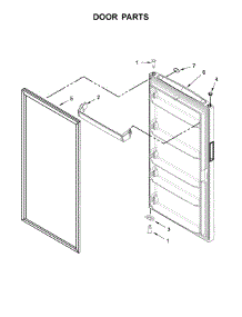 Door Parts parts for Amana Upright Freezer AZF33X18DW02 from AppliancePartsPros.com