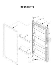 Door Parts parts for Amana Upright Freezer AZF33X18DW04 from AppliancePartsPros.com