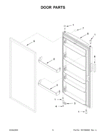 Door Parts parts for Amana Upright Freezer AZF33X18DW06 from AppliancePartsPros.com
