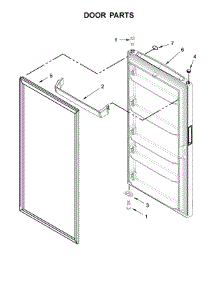 Door Parts parts for Amana Upright Freezer AZF33X20DW03 from AppliancePartsPros.com
