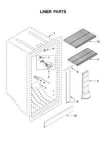 Liner Parts parts for Amana Upright Freezer AZF33X20DW04 from AppliancePartsPros.com