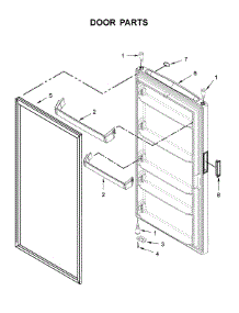 Door Parts parts for Amana Upright Freezer AZF33X20DW04 from AppliancePartsPros.com