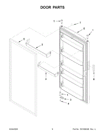 Door Parts parts for Amana Upright Freezer AZF33X20DW06 from AppliancePartsPros.com