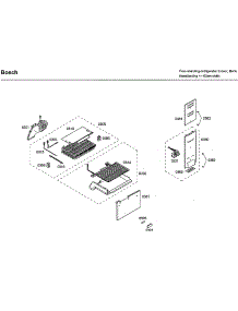 Evap parts for Bosch Bottom-Mount Refrigerator B11CB50SSS/08 from AppliancePartsPros.com