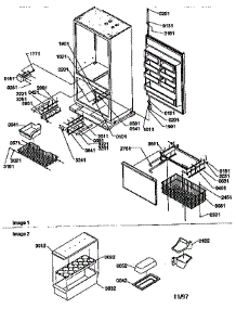 Drawers, Hinges And Accessories parts for Amana Bottom-Mount Refrigerator B136CAL3-P1197501W from AppliancePartsPros.com