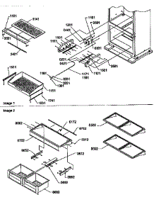 Shelving parts for Amana Bottom-Mount Refrigerator B136CAL3-P1197501W from AppliancePartsPros.com