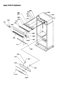 Upper Grille And Keyboard parts for Amana Bottom-Mount Refrigerator B136CAL3-P1318401W from AppliancePartsPros.com