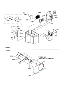 Top Hinge / Condenser / Compressor Area parts for Amana Bottom-Mount Refrigerator B136CAL3-P1318401W from AppliancePartsPros.com