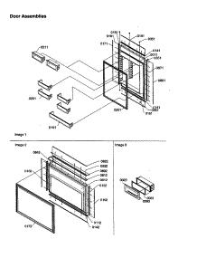 Door Assemblies parts for Amana Bottom-Mount Refrigerator B136CAL3-P1318401W from AppliancePartsPros.com