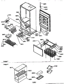 Drawers, Hinges And Accessories parts for Amana Bottom-Mount Refrigerator B136CAR1-P1197504W from AppliancePartsPros.com